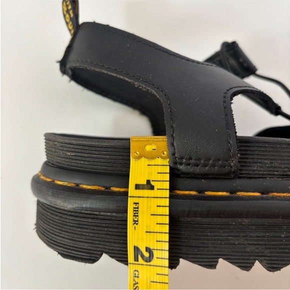 Dr Martens Nartilla Sandals Hydro Leather Quad Platform Gladiator Black Size 8 - Picture 13 of 16